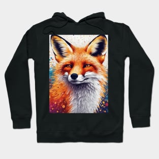 Red Fox, Pointillism Painting, Colorful, Beautiful Hoodie